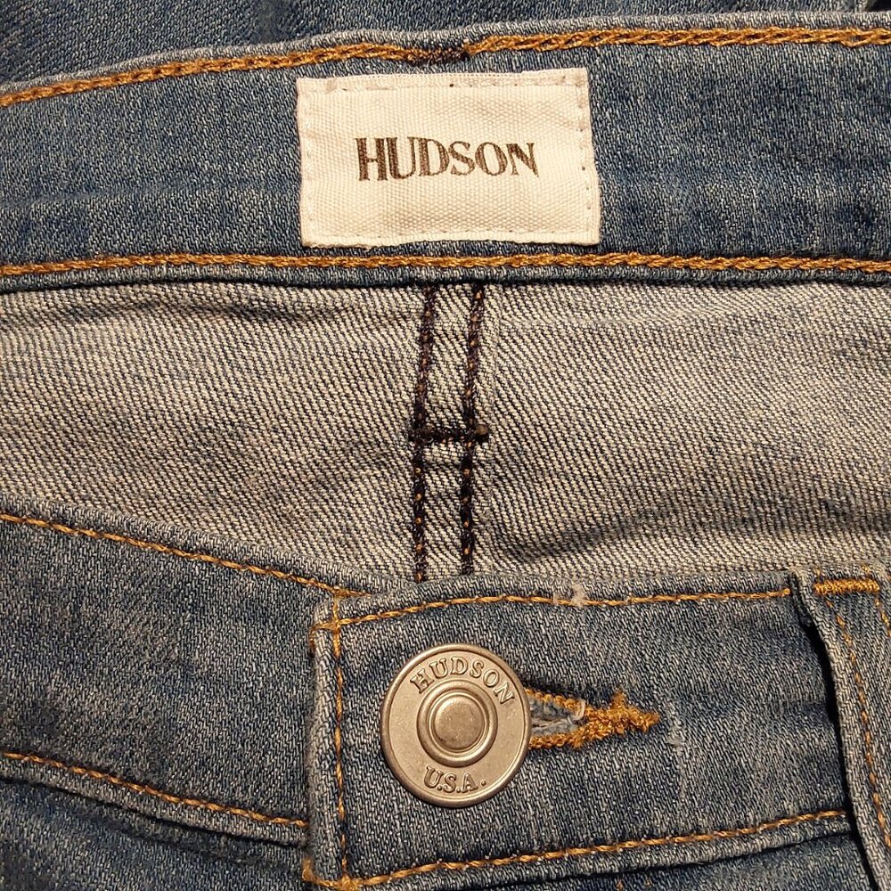 Hudson Jeans NWOT Krista Low-Rise Crop Super Skinny Distressed Status Wash - 27 - Picture 9 of 12